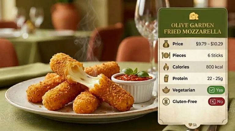 Olive Garden Fried Mozzarella sticks with marinara sauce